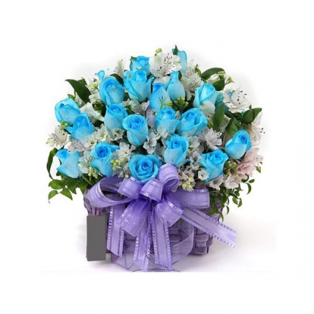 Blue Clues - 24 Stems In Basket